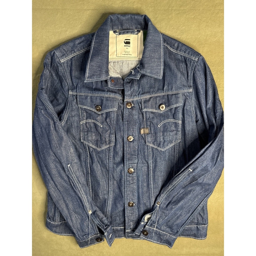 G Star Raw Arc 3D Slim Denim Jacket Mens XL Blue Jean Trucker